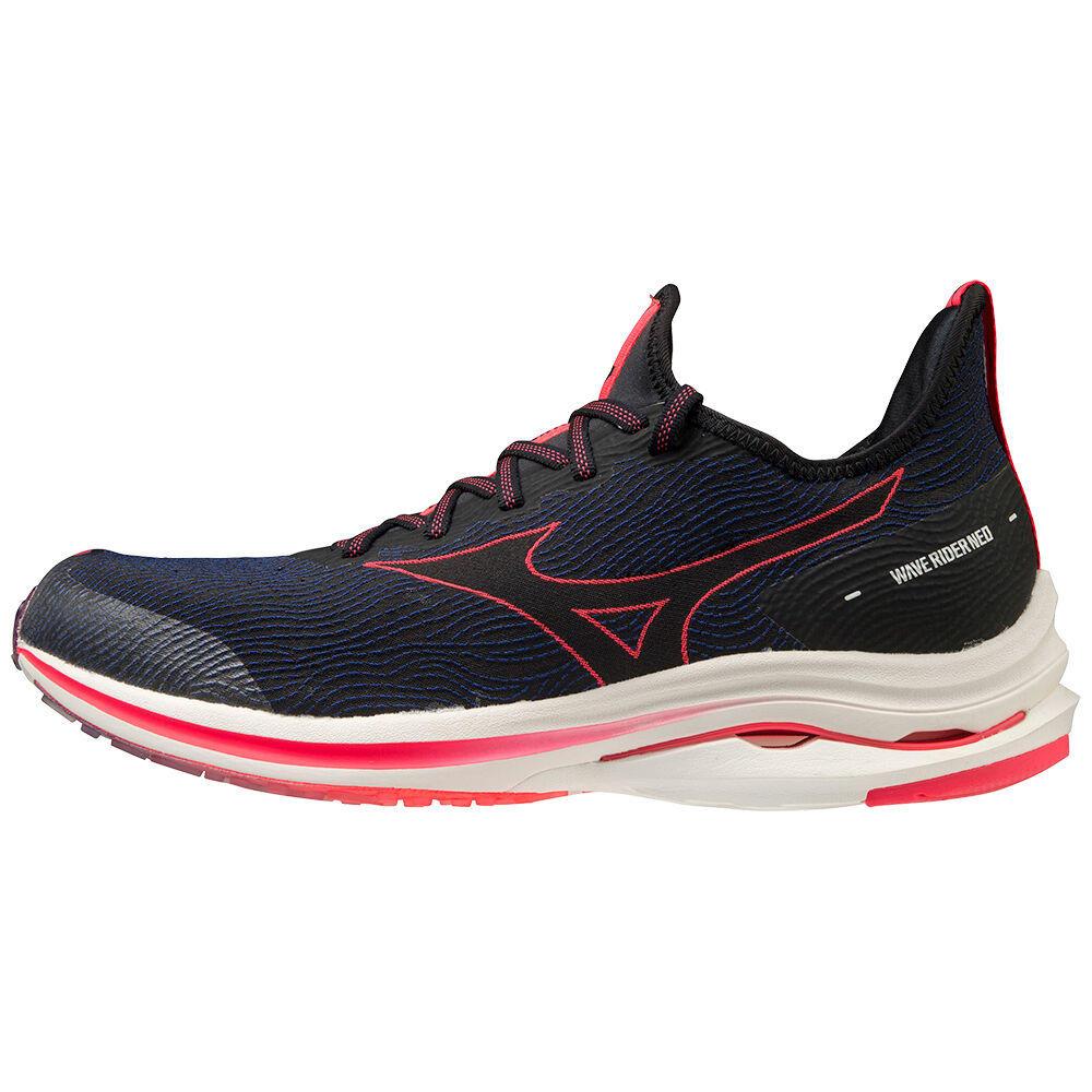 Panske Bezecke Topanky Mizuno Wave Rider Neo Čierne/Ruzove Vypredaj TCPF86923
